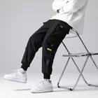 Брюки-карго мужские уличные в стиле Харадзюку, Джоггеры в стиле хип-хоп, повседневные брюки-султанки до щиколотки, с эластичным поясом, черные армейские зеленые S-5XL