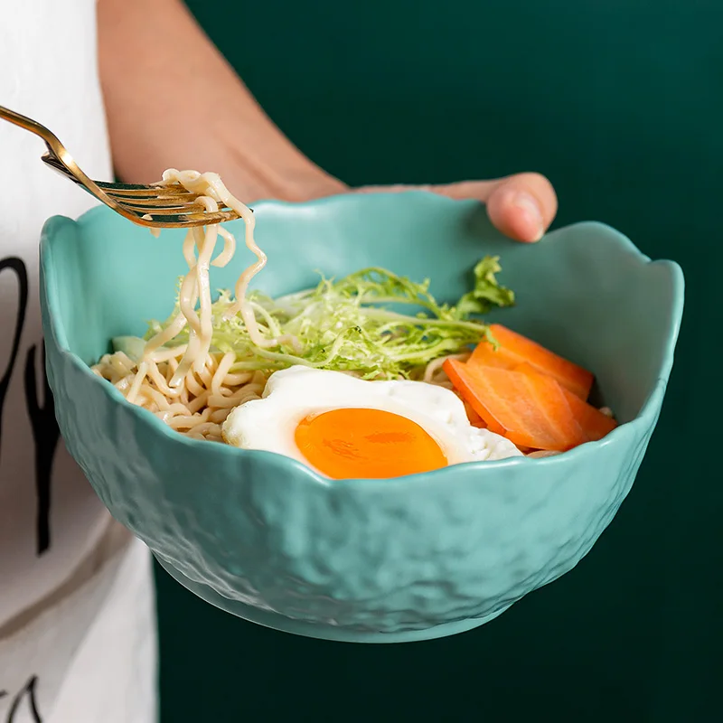 Креативная керамическая чаша бытовой нерегулярные личность салатная миска для