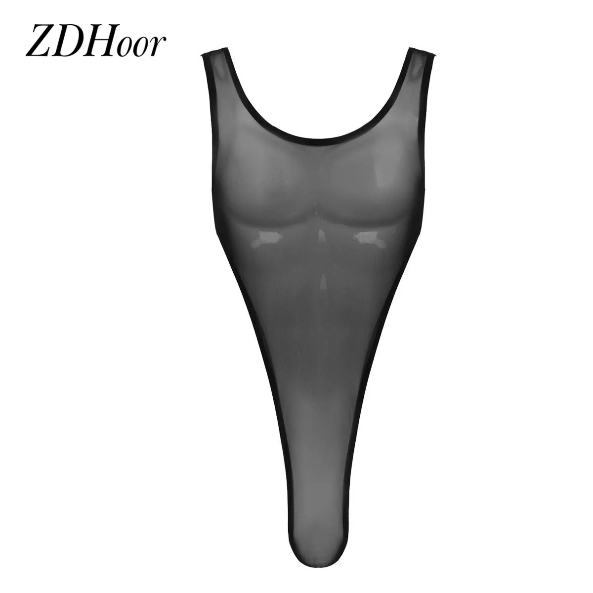 Сексуальный прозрачный комбинезон из сетки гей мужские прозрачные трико без