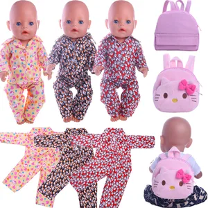 Рюкзак в виде милой кошки, цвет РОЗОВЫЙ, подходит для 18-дюймовых американских кукол и 43 см кукол, рождественский подарок для девочки нашего поколения