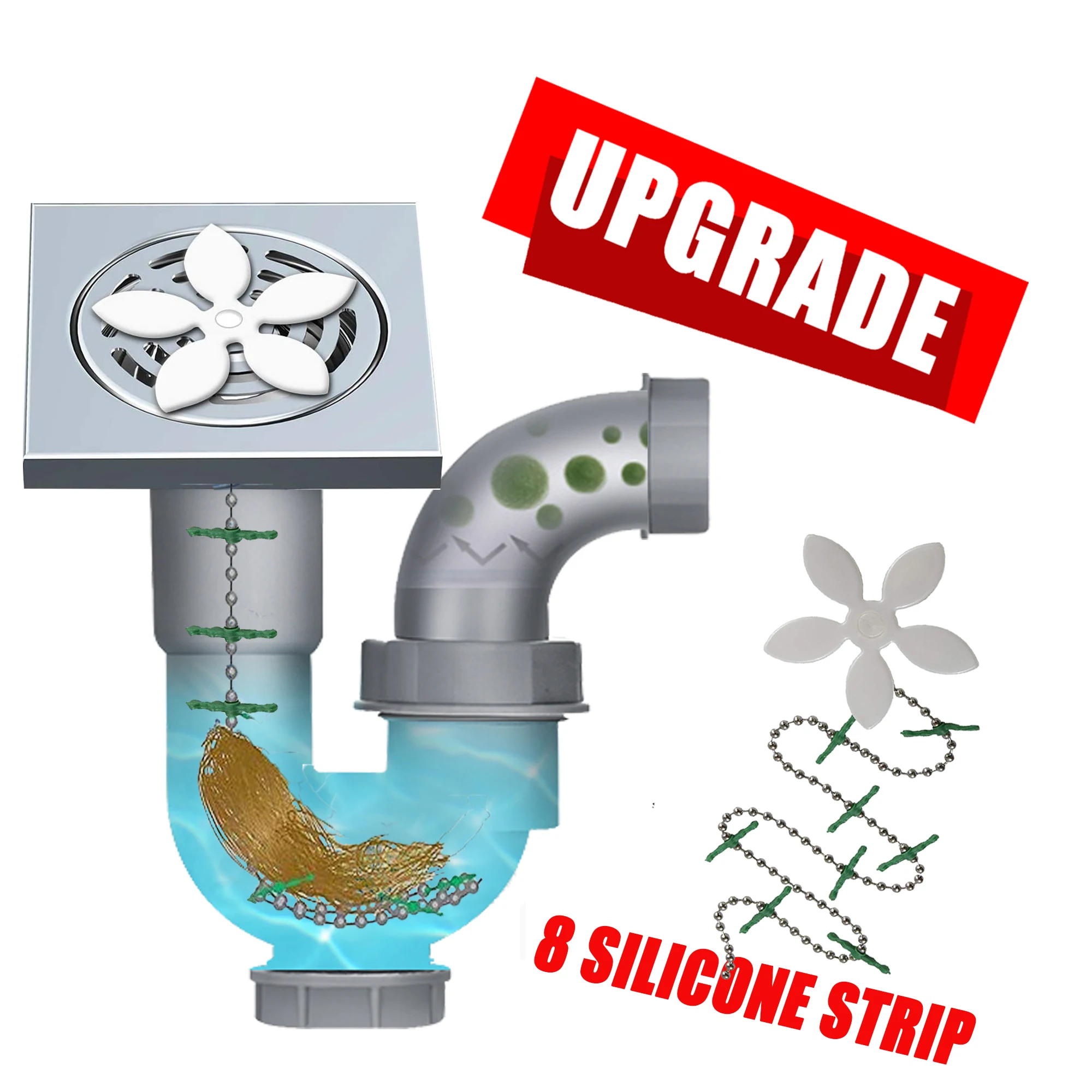 OYT душевая цепочка для очистки волос парик фильтр кухонной раковины Ловец слива