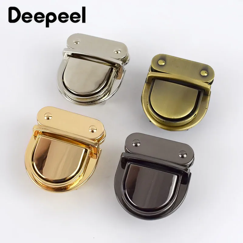 

Deepeel 2Sets Metal Clasp Turn Lock Twist Locks Snap Handbag Purse Clasp Closure Buckles DIY Leather Craft Hardware Accessories