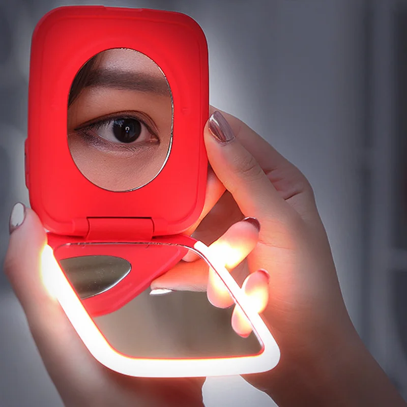 Многофункциональное портативное зеркало для макияжа беспроводное зарядное