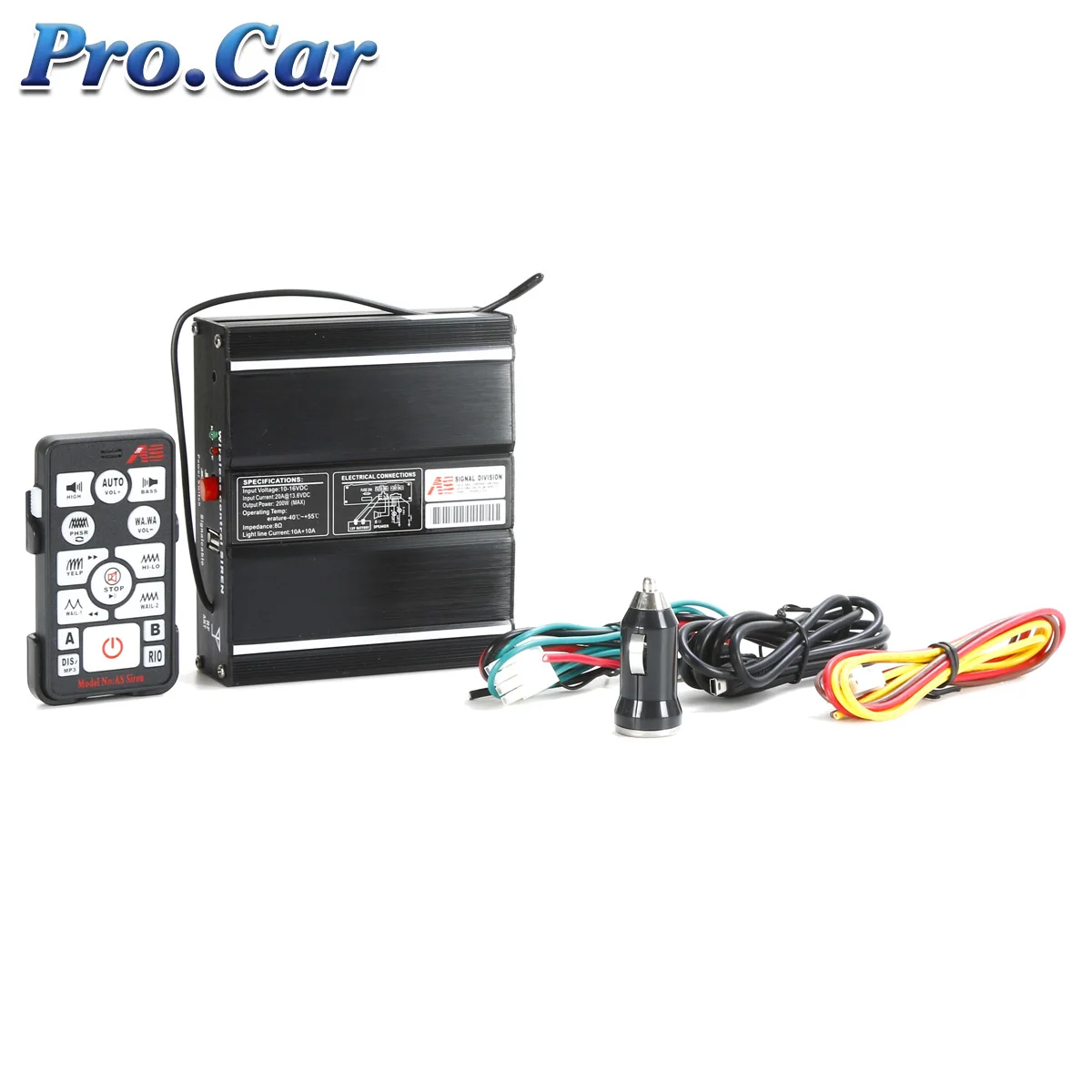 400 Вт Автомобильная Беспроводная аварийная сирена Предупреждение лизация