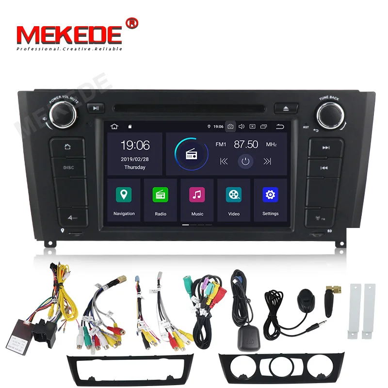 MEKEDE 4 + 64G 1 Din PX5 автомобильный dvd плеер для BMW E87 серия E88 E82 E81 I20 gps навигация