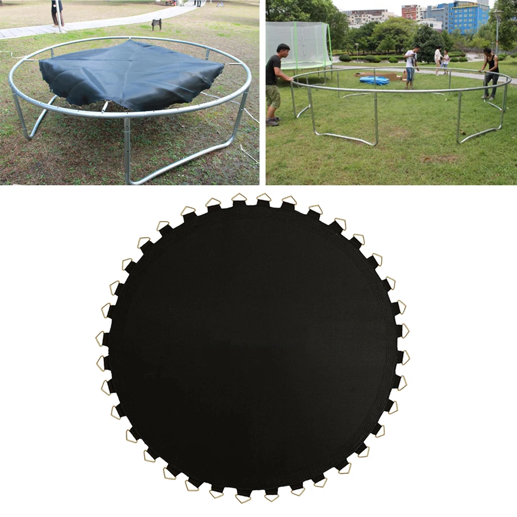 

Solid Trampoline Mat with V-Ring Hooks Bounce Bed Repair Fix Jumping Pad 6-Size