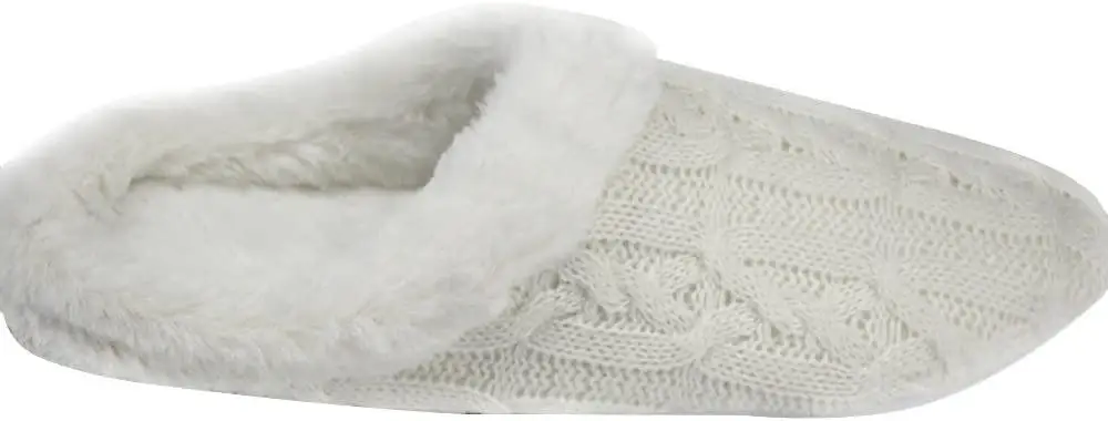 

Gohom Women's House Long Fur Fashion Solid TPR Sole Warm Durable Slip-On Slippers Indoor Shoes for Home