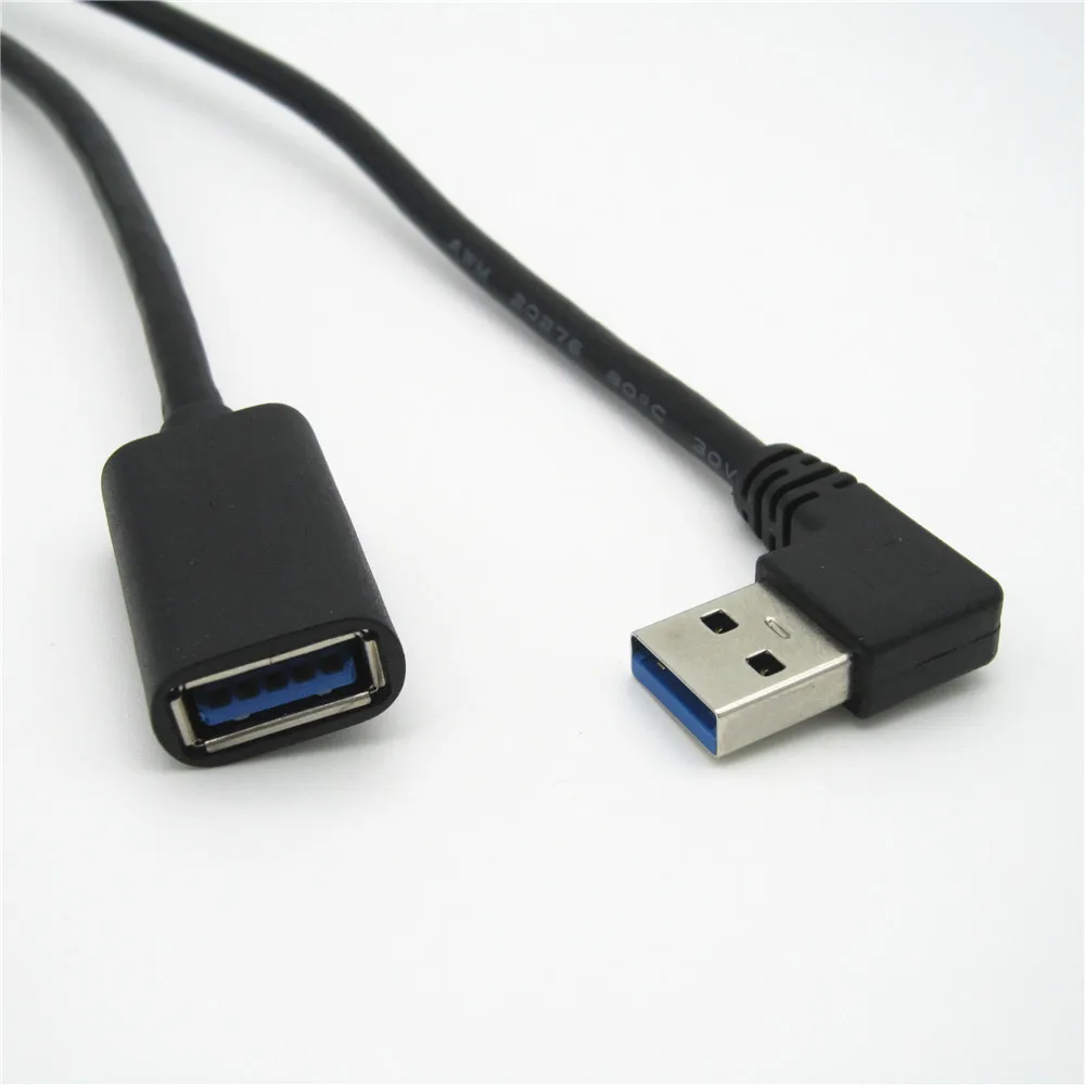 Переходник-удлинитель 50 см USB 3 0 папа-USB мама угол 90 градусов быстрая передача