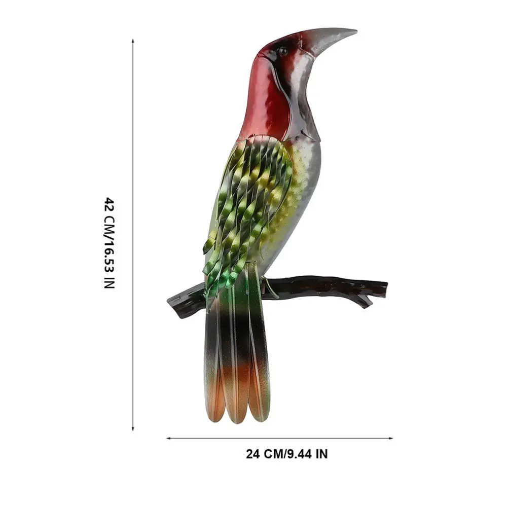 

2 Pcs Adorable Bird Pendants Iron Wall Hangings Creative Bird Shaped Decorations