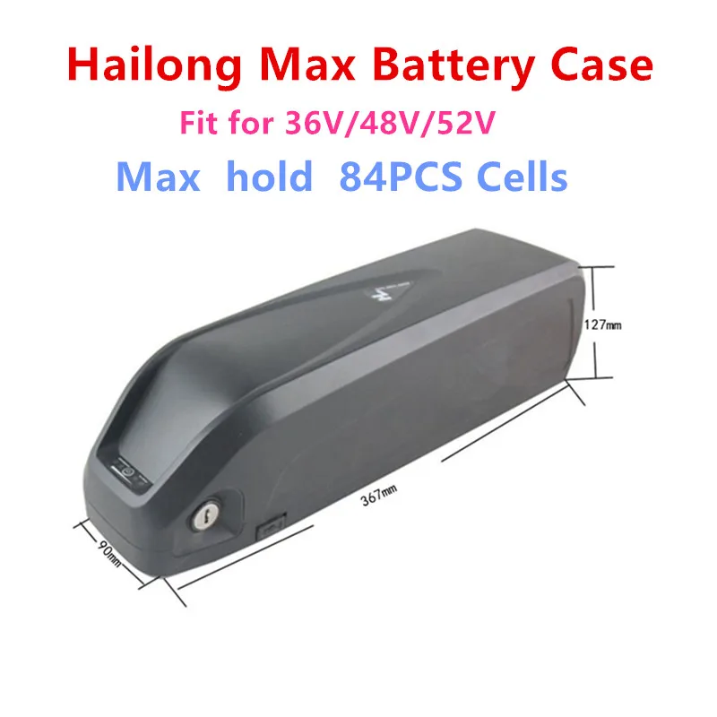 36V 48V 52V Super Capacity Hailong Max  Polly Max road bike Battery case  electric Bike Battery plastic housing