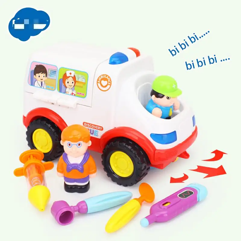 Машинка скорой помощи электрическая музыкальная подсветка универсальная для