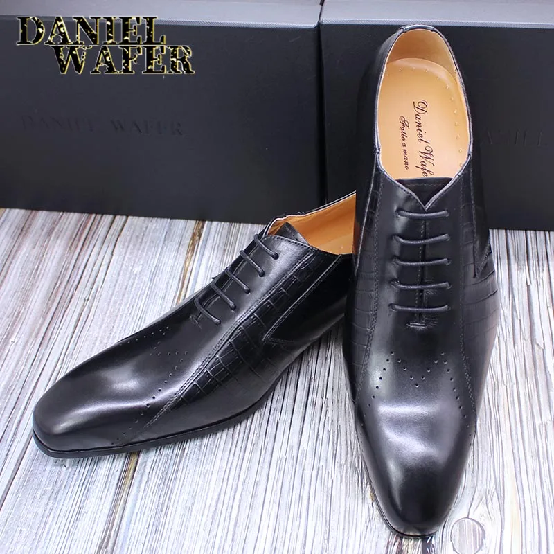 Роскошные мужские Оксфордские итальянские туфли Мужские модные модельные