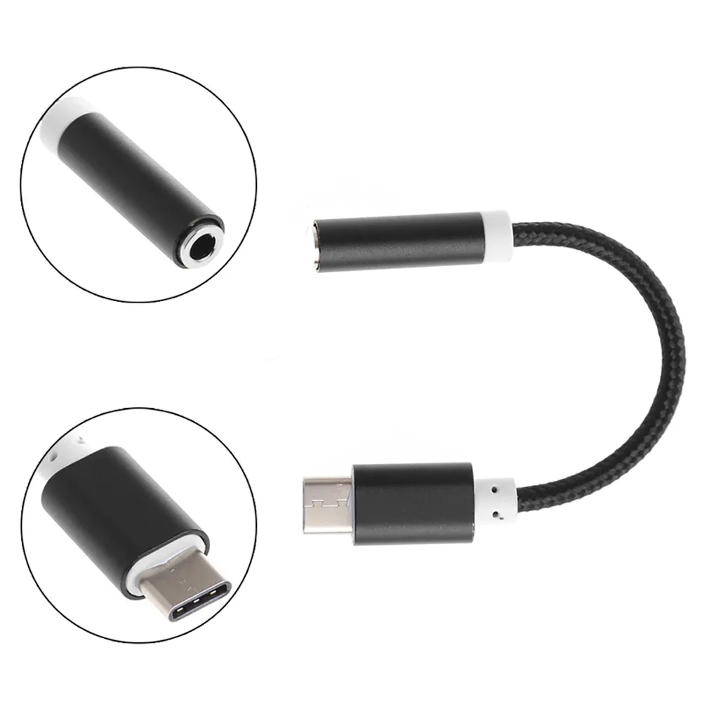 Адаптер для наушников Type C 3 5 Usb 1 c To мм аудио разъем кабель динамик микрофон