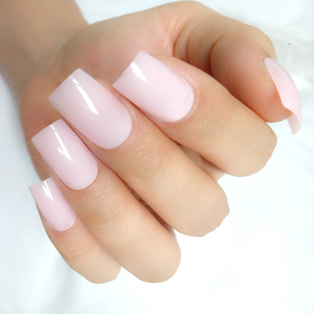 

24Pcs Glossy Rose Red False Nails For Design Long Artificial Fake Nail Full Cover Finger Tips DIY Lady Salon Manicure Tools