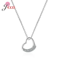 new arrival wedding engagement party jewelry romantic heart pendant necklaces for bridal girls 925 sterling silver jewelry