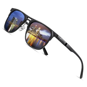 Мужские солнцезащитные очки AOFLY, черные солнцезащитные очки с поляризованными алюминиево-магниевыми линзами, для рыбалки, для вождения, с антибликовым покрытием, лето 2019