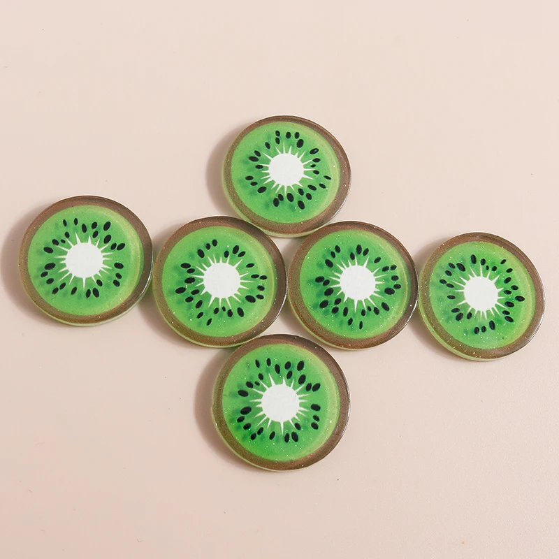 10 шт. милый пластиковый мультяшный плоский Кабошон из каучука с рисунком фруктов
