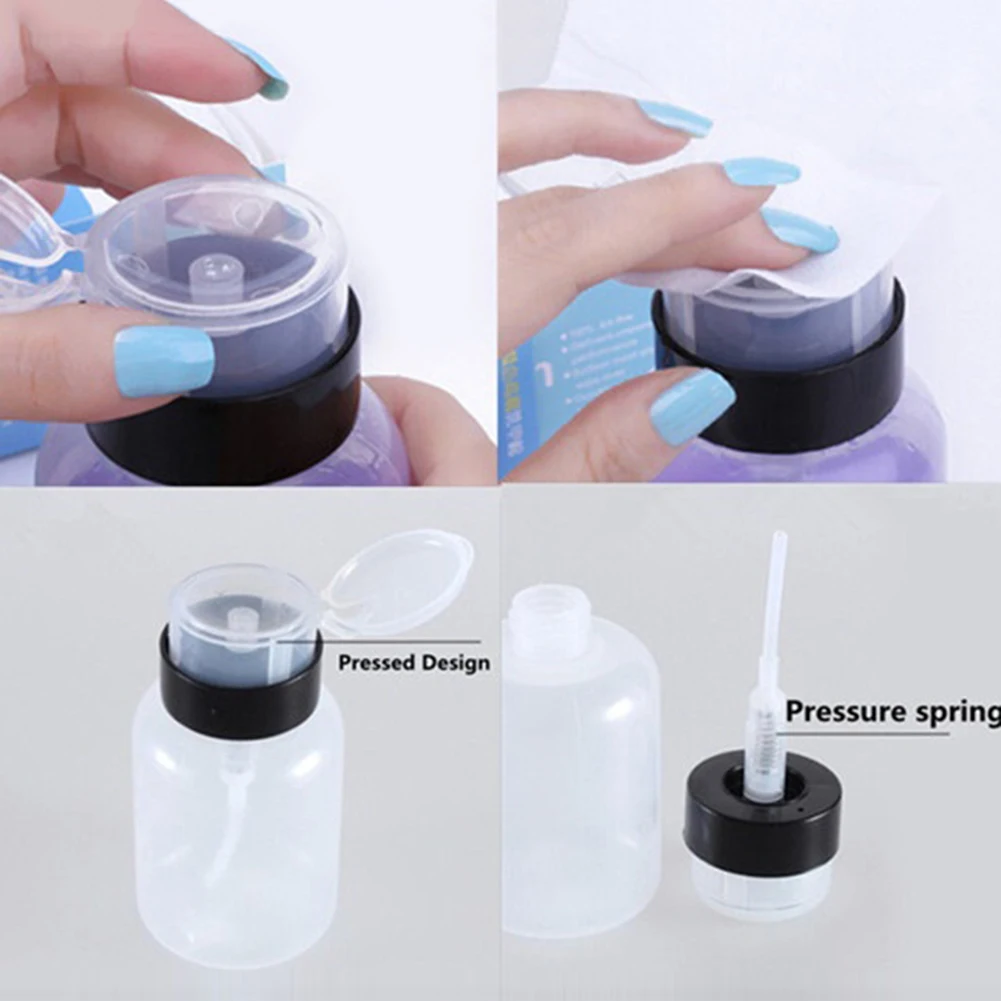 Диспенсер бутылки для ногтей Ацетон лак снятия макияжа Маникюрный Инструмент |