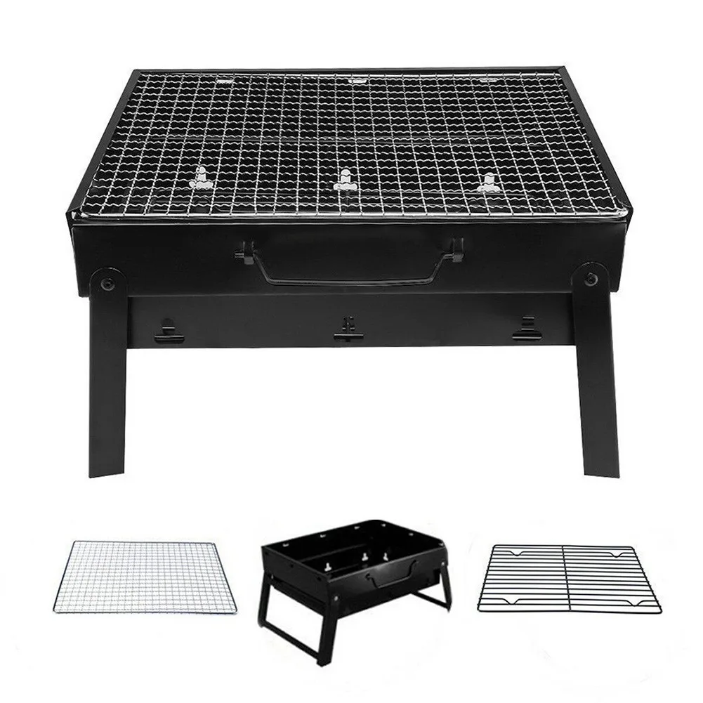 

Foldable BBQ Oven With Grill Portable Folding Charcoal Stove Outdoor Camping Picnic Garden Barbecue Cooking Trip Party Accessory