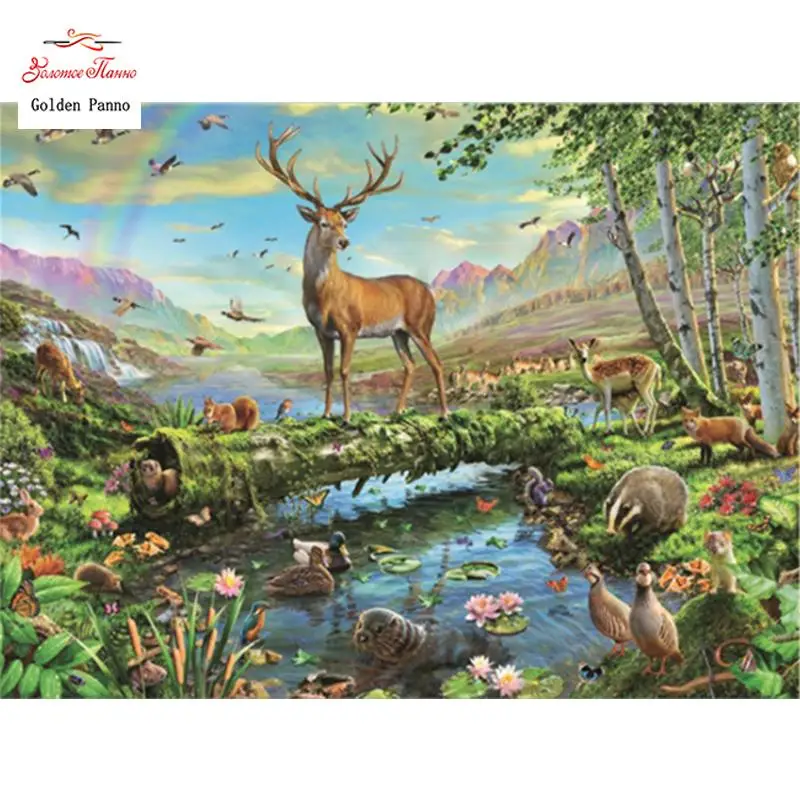 5D DIY Diamond Painting Deer Full Square Drill Diamond Embroidery Sale Animal Handicraft Home Decoration