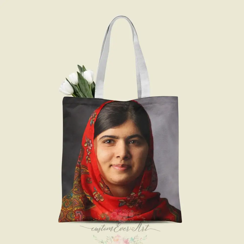 

Malala Yousafzai tote bag custom canvas tote bags for women for teacher Birthday Bags Gift Bag personalized gifts