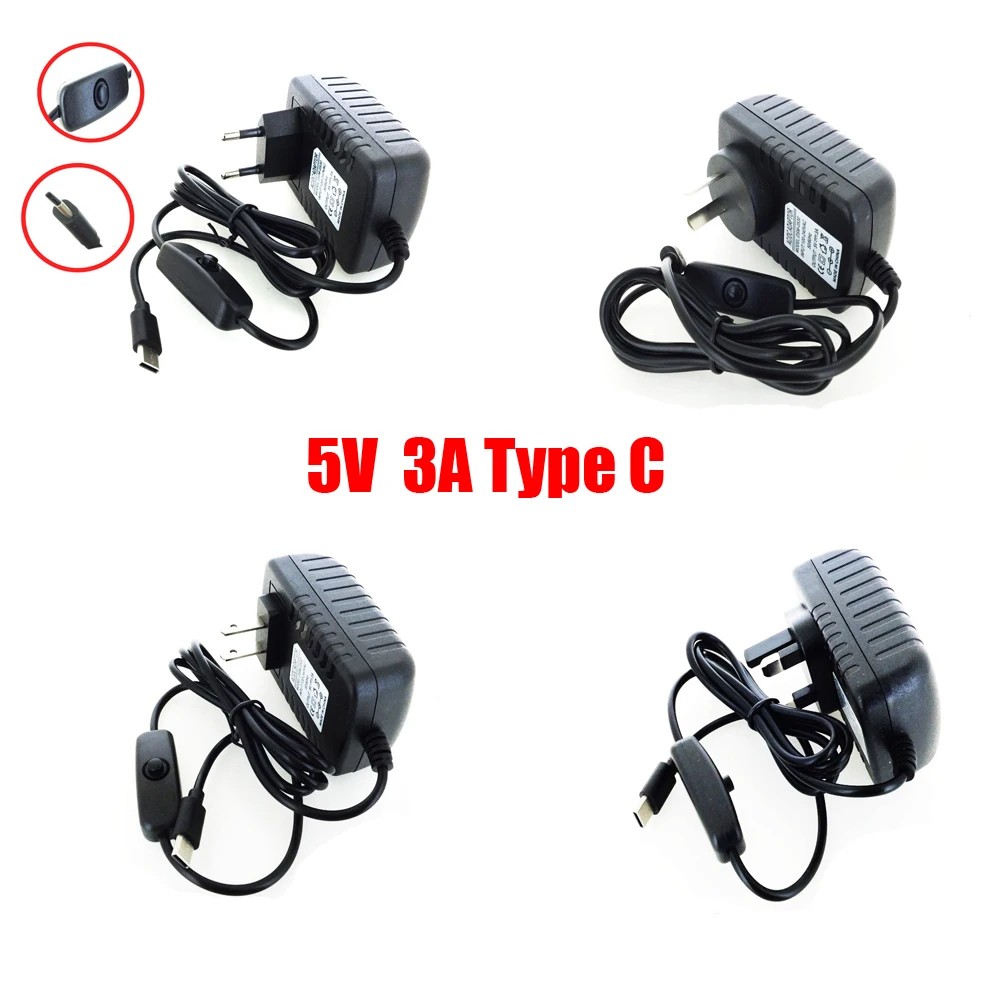 Адаптер питания 5 В 3 а с выключателем питания|Аксессуары для демонстрационных