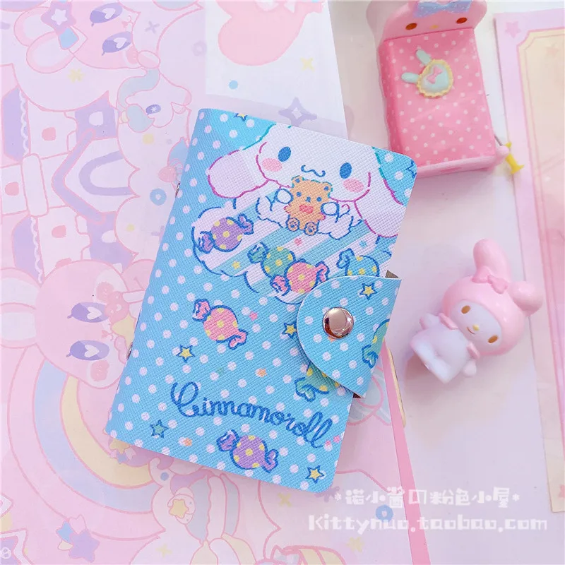 1 шт. прекрасный мультфильм Мелодия Cinnamoroll кредитный держатель для карт для женщин дорожные карты Кошелек из искусственной кожи Пряжка Бизнес ID держатель для карт s