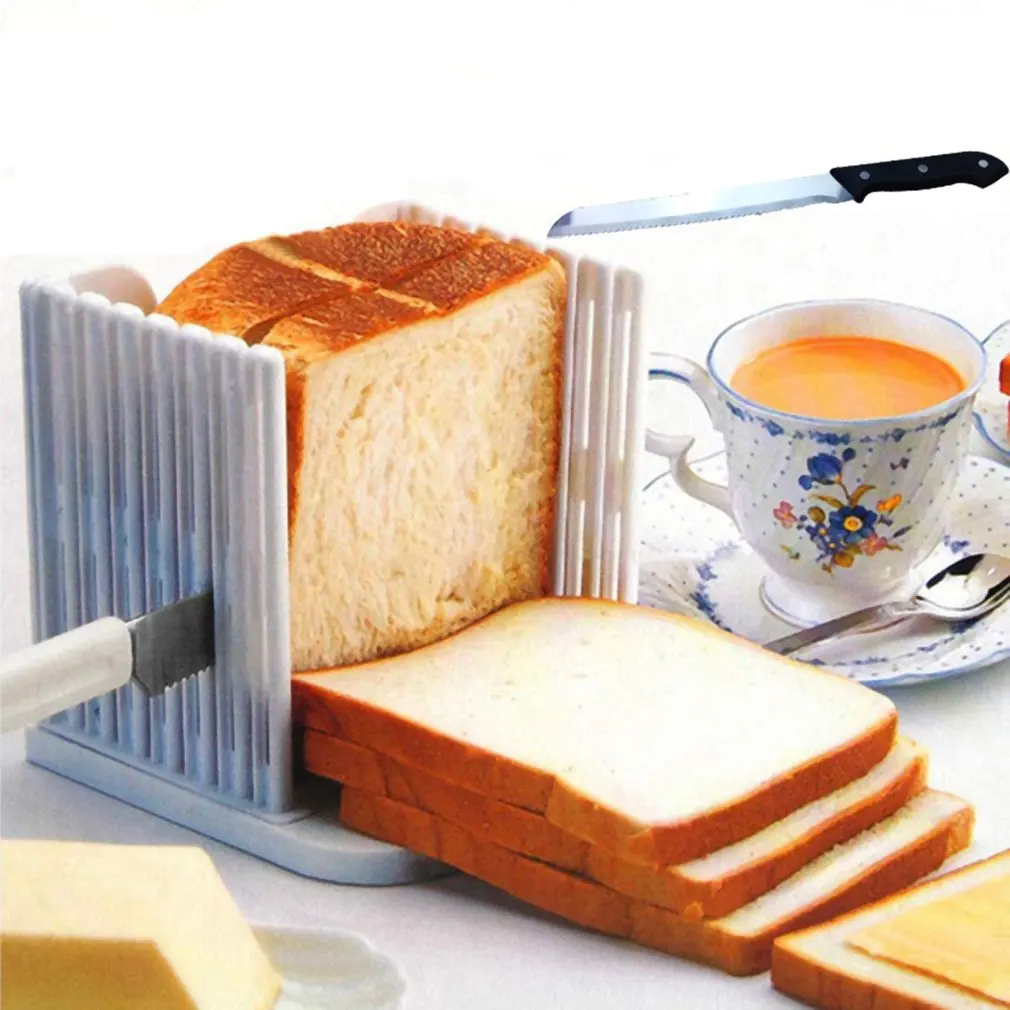 

Пластиковая Складная и регулируемая ломтерезка для хлеба, хлеба, хлебница, сэндвич-резак, форма, инструменты для выпечки, кухонные гаджеты