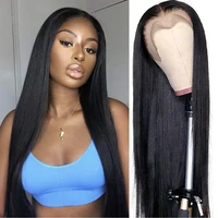 aimeya brazilian straight 13x6 hd lace frontal wig natural hair with baby hair remy straight human hair wig for black women
