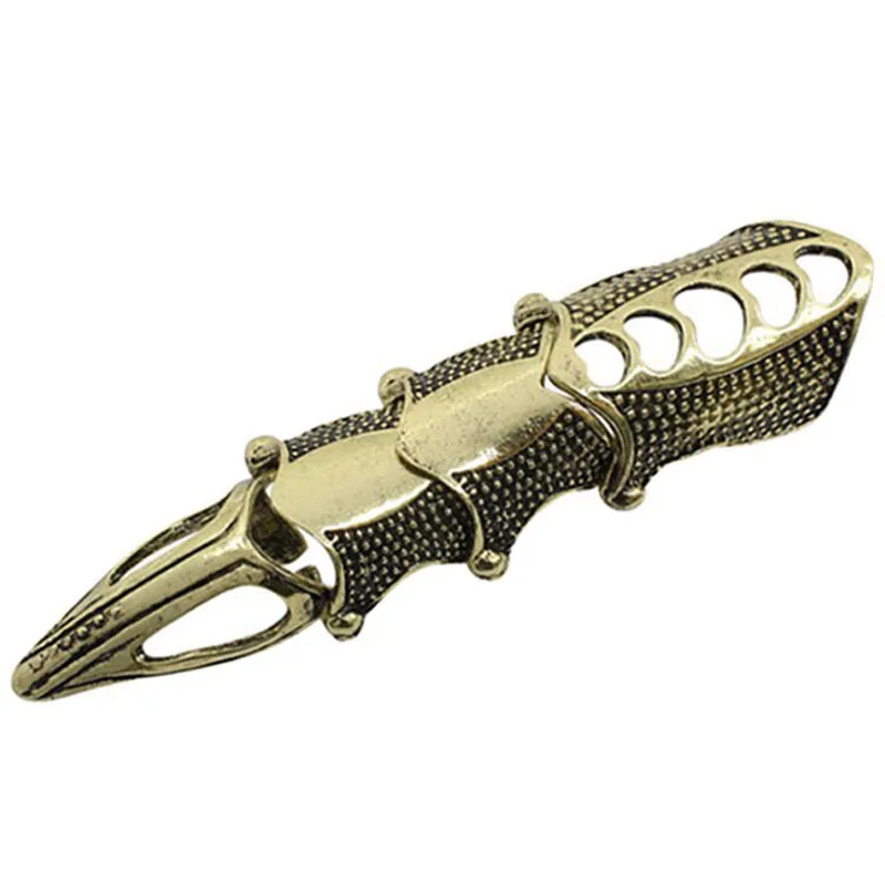 

2020 trendy Men's Women's Couple teens Golden knuckle claw armor alloy finger rings exaggeration retro fashion jewelry rings