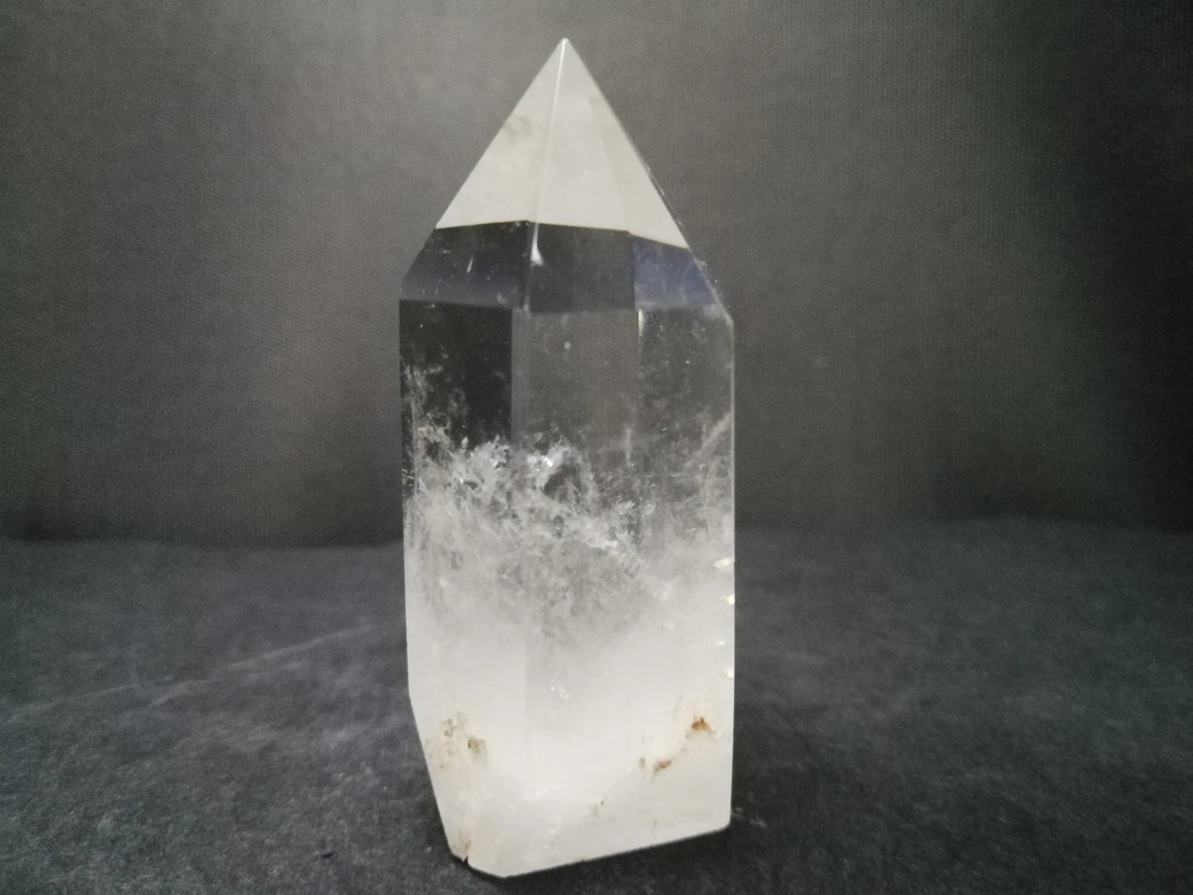 

91.4gNatural white crystal column, crystal point, mineral jewelry, healing stick, home decoration, decorative gifts