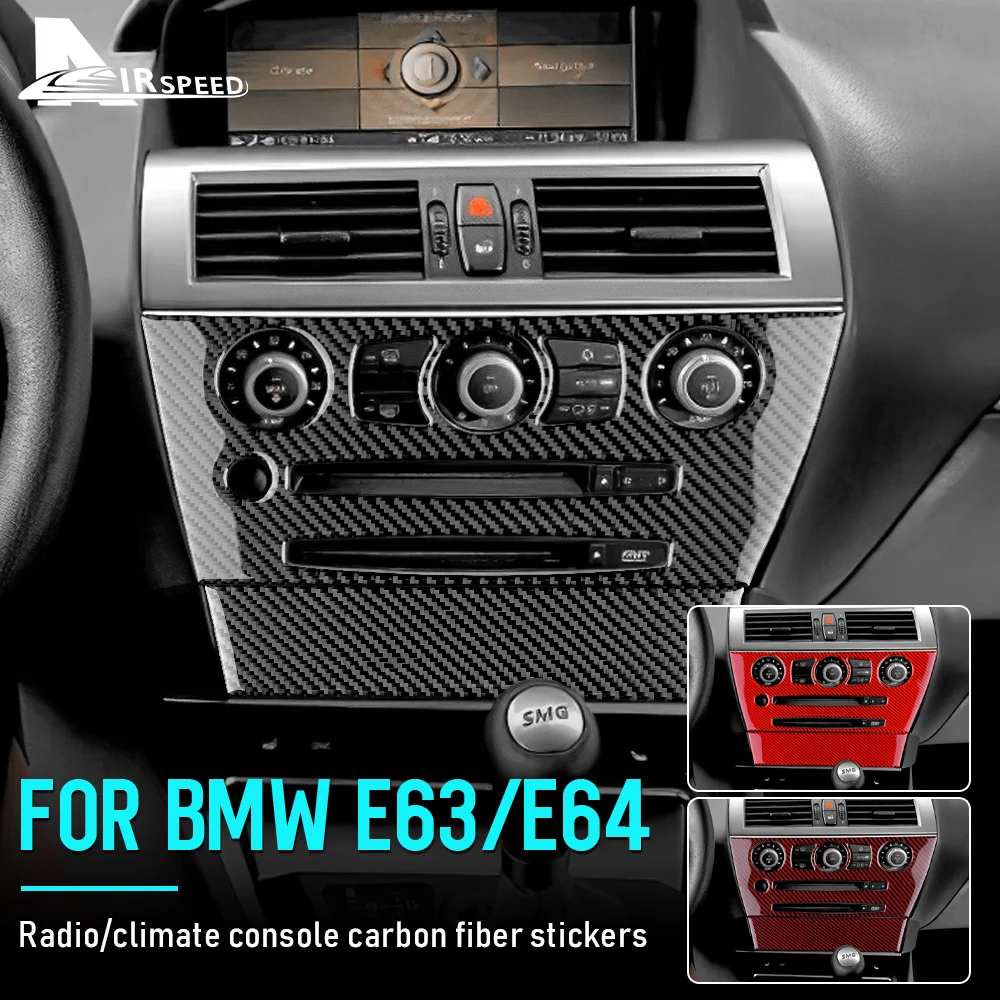 

Carbon Fiber for BMW 6 Series E63 E64 2004 2205 2006 2007 2008 2009 2010 Accessories Car Central Control AC CD Panel Cover Trim
