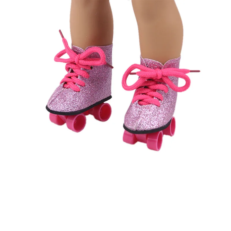 7.5 Cm Sequin Strappy Skates Fit 18 Inch American And 43 Reborn Baby Doll Shoes Our Generation Christmas Gift For Girl | Игрушки и хобби