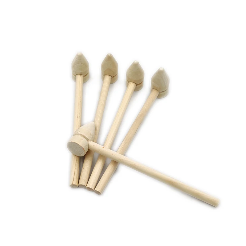 

4pcs Mini Wooden Hammer Mallet Carving Tool Leather Craft Jewelry Making Hammer Tool