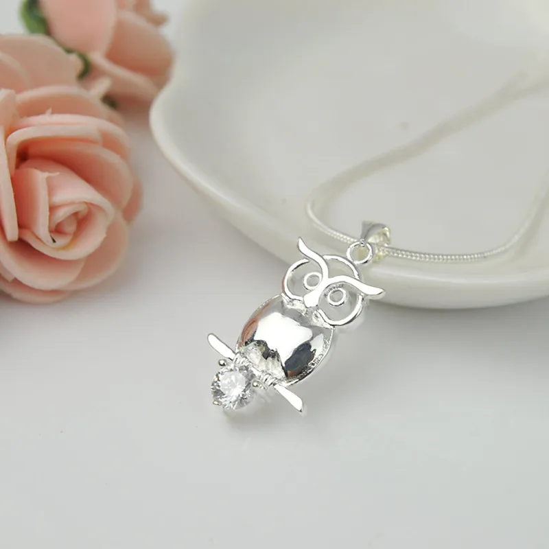 Женское ожерелье из серебра 925 пробы с фианитом Xl012|necklace silver necklace|silver pendant necklace925