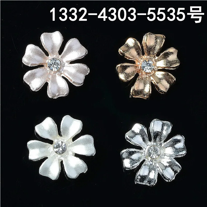 10 шт. 13 мм золотой цвет сплав эмаль кристалл цветочный Шарм кулон для свадьбы