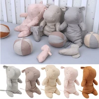 cartoon hippo plush toy kawaii baby stuffed dolls soft cotton newborn sleeping appease toy for girls boys kids birthday gift