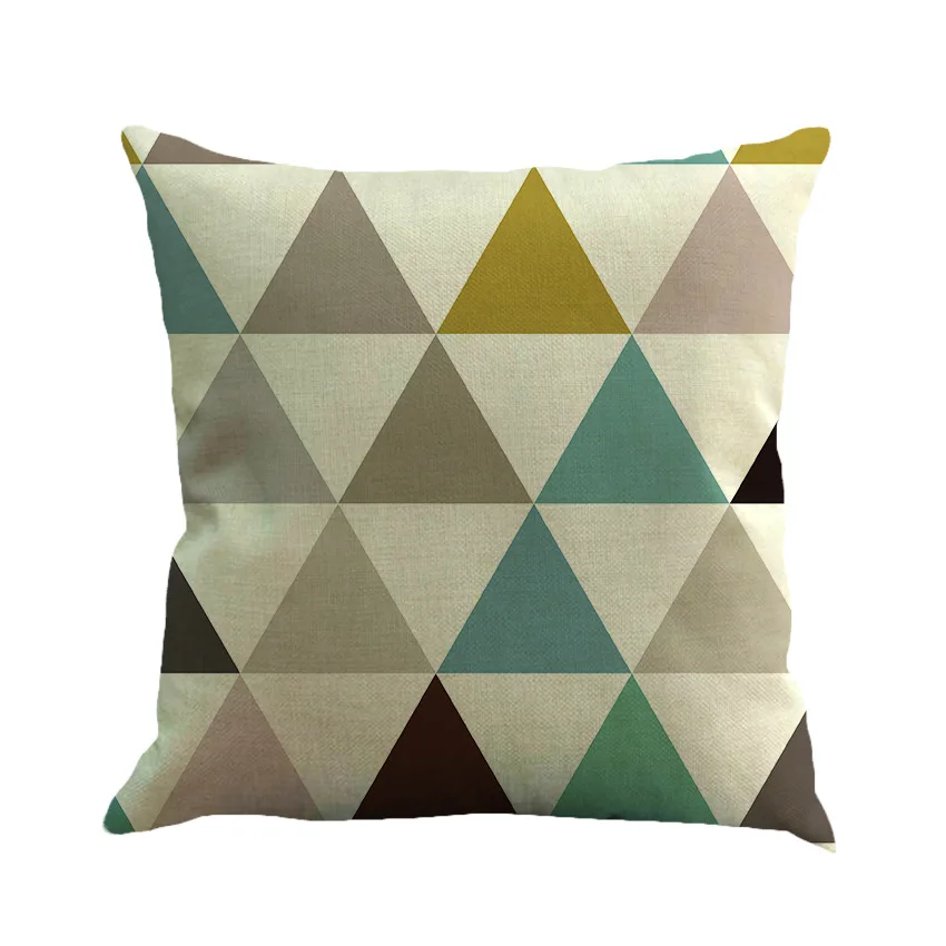 

25 Patterns Irregular Geometric Pattern Cotton Linen Sofa Cushion Cover Perfect Quality Home Decoration Gift Throw Pillow Cover