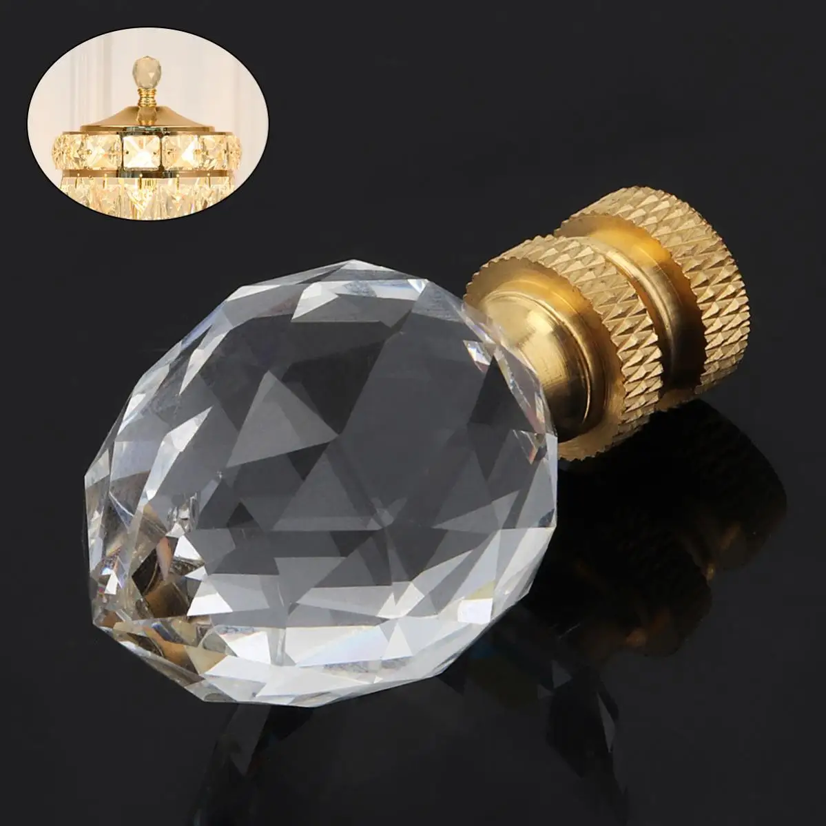 

Лампа Finial Cap handle Crystal Finial Lamp декоративная головка Латунное основание для абажура шторка винтовая крышка