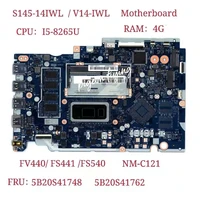 nm c121 for lenovo ideapad s145 14iwl v14 iwl laptop motherboard 81mu cpui5 8265u ram4g fru5b20s41748 5b20s41762 test ok