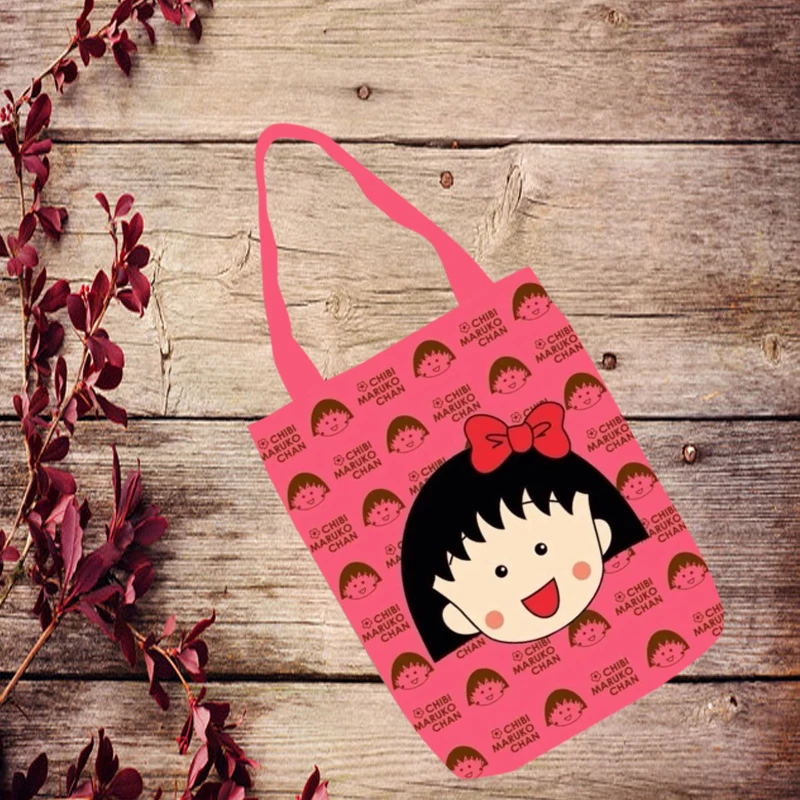 Модная Складная Холщовая Сумка для покупок Chi bi Maruko повседневные сумки через