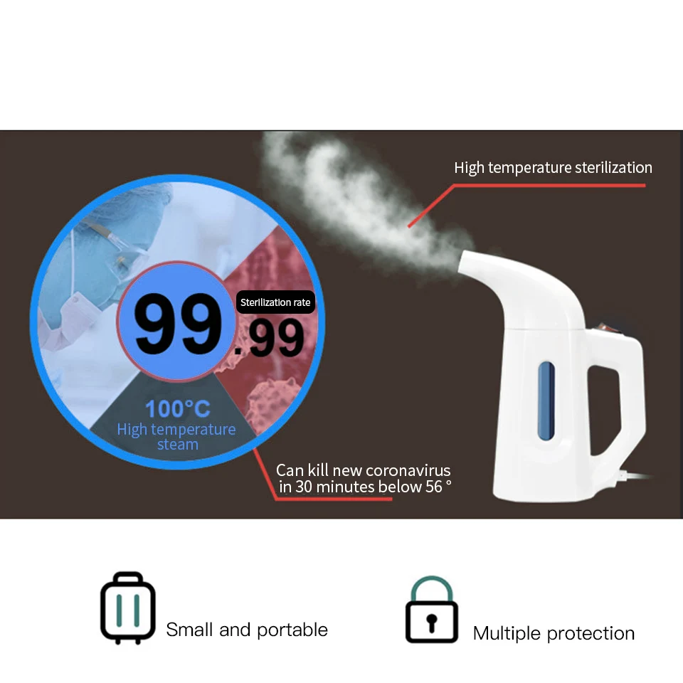 

Handheld Steamer 700W Powerful Garment Steamer Portable Electric Iron Fast-Heat Steam Iron Ironing Machine for Home Travel 180ml