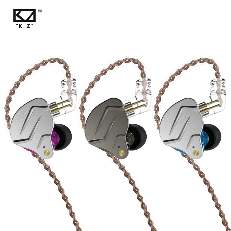 Наушники вкладыши KZ ZSN Pro гибридная технология 1BA + 1DD металлические Hi Fi наушники с