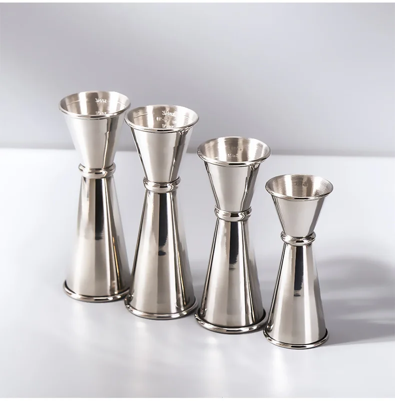 304 нержавеющая сталь яркая двойная головка свернутая унция чашка для бара