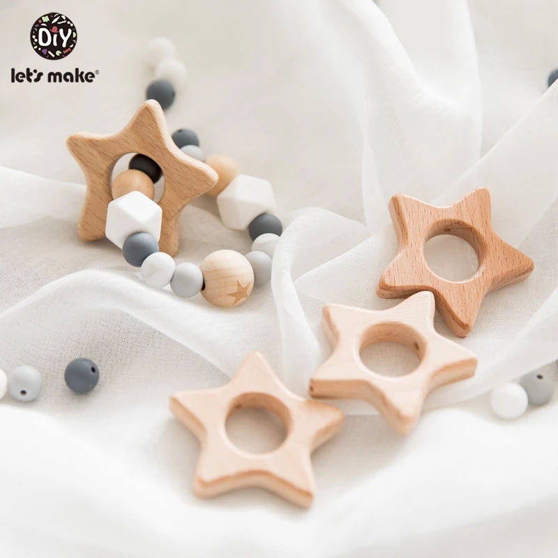 10 шт. деревянный Прорезыватель для зубов из натурального бука | Мать и ребенок