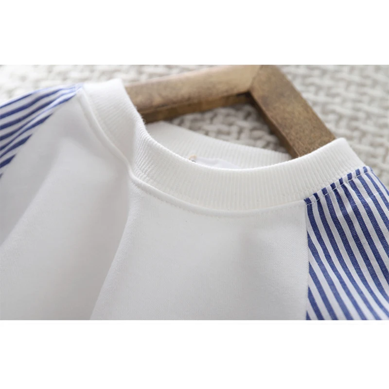 Весенний свитер для маленьких мальчиков детская одежда хлопковая футболка с