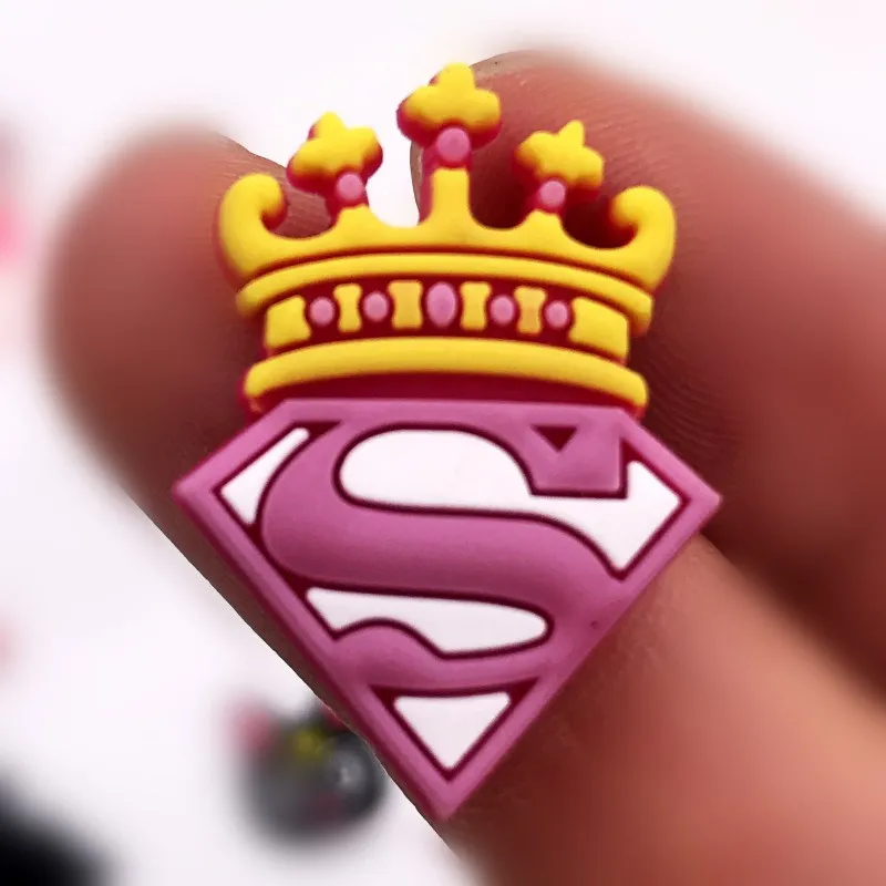 10 шт. супер человек логотип Корона ПВХ плоская задняя часть Diy аксессуары ремесла