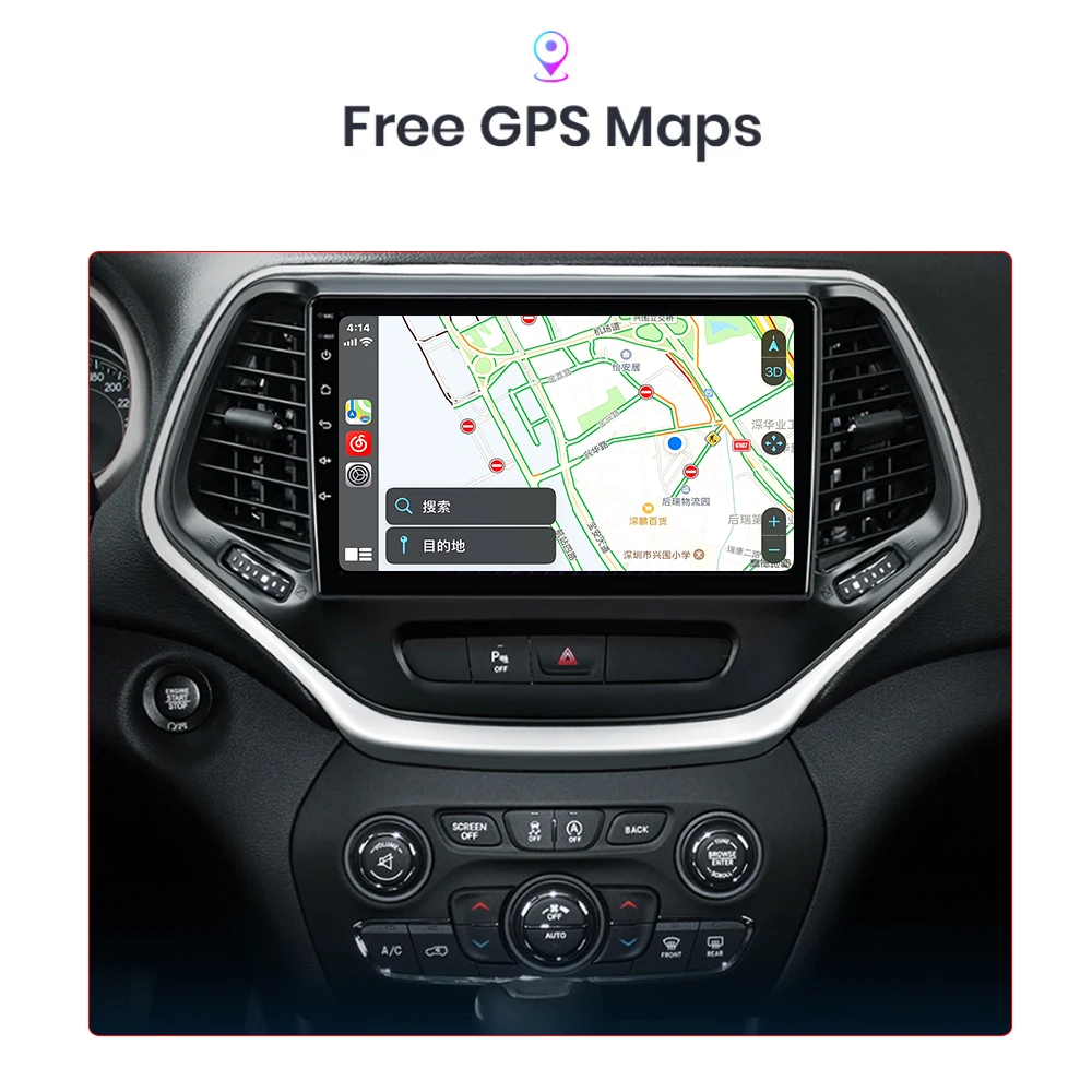 Автомобильный радиоприемник 4G WIFI для Jeep Cherokee 5 KL 2014-2018 мультимедийный видеоплеер