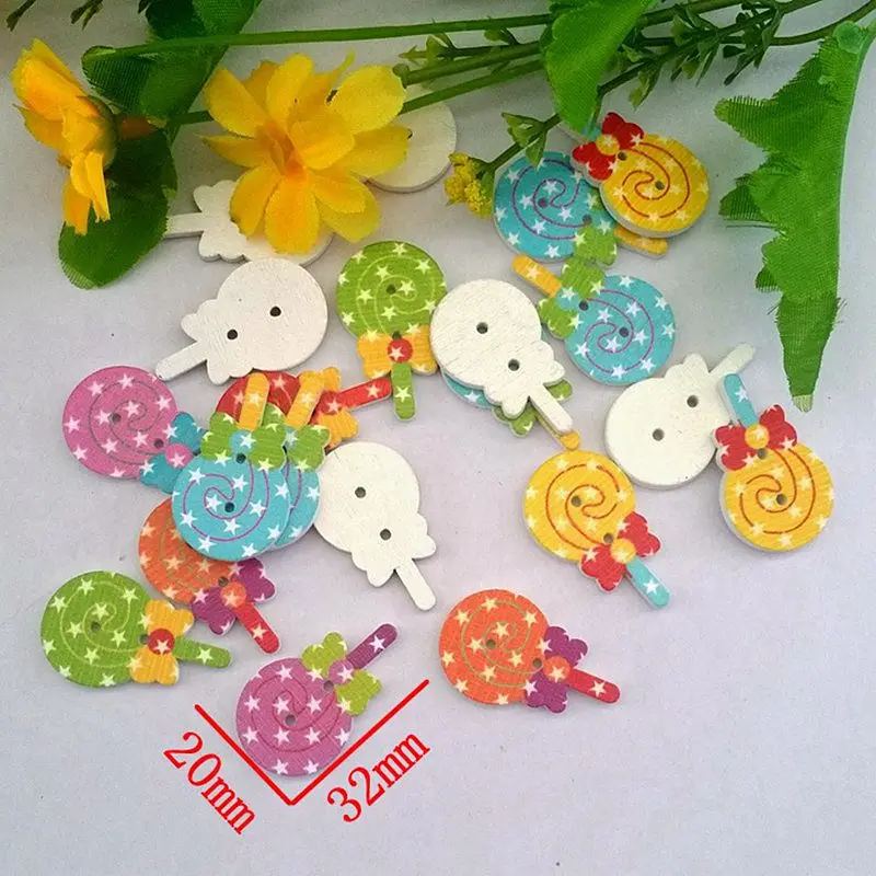 50 шт. деревянные пуговицы 20 х32 мм | Дом и сад