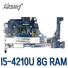 For Lenovo YOGA 2 13 Laptop Motherboard FRU 5B20G19207 LA-A921P with I5-4210U 1.70GHz CPU 8GB RAM original mothebroard